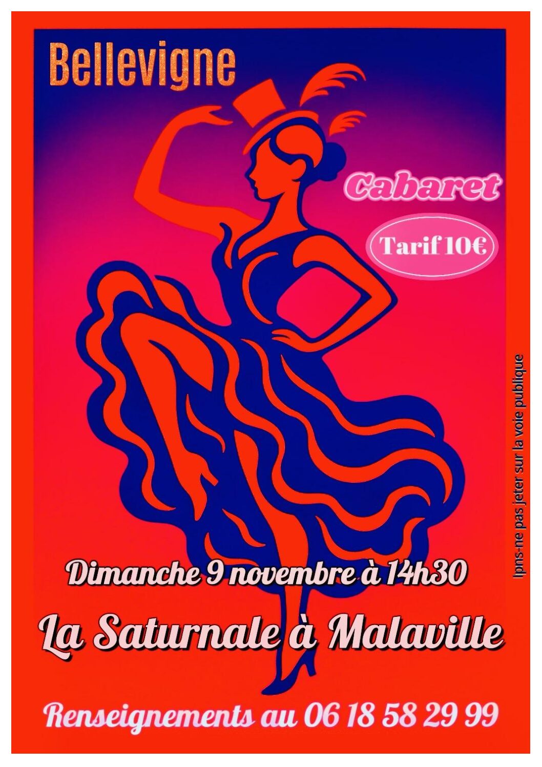 affiche cabaret Bellevigne du 9-11-25